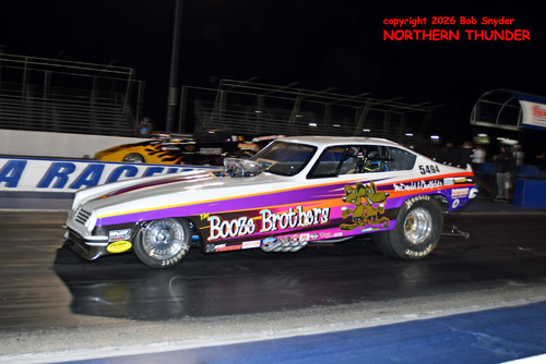 Cody Chatfield - ''Booze Brothers (near lane) vs 
Justin Herbst - 'Executioner' (far lane)